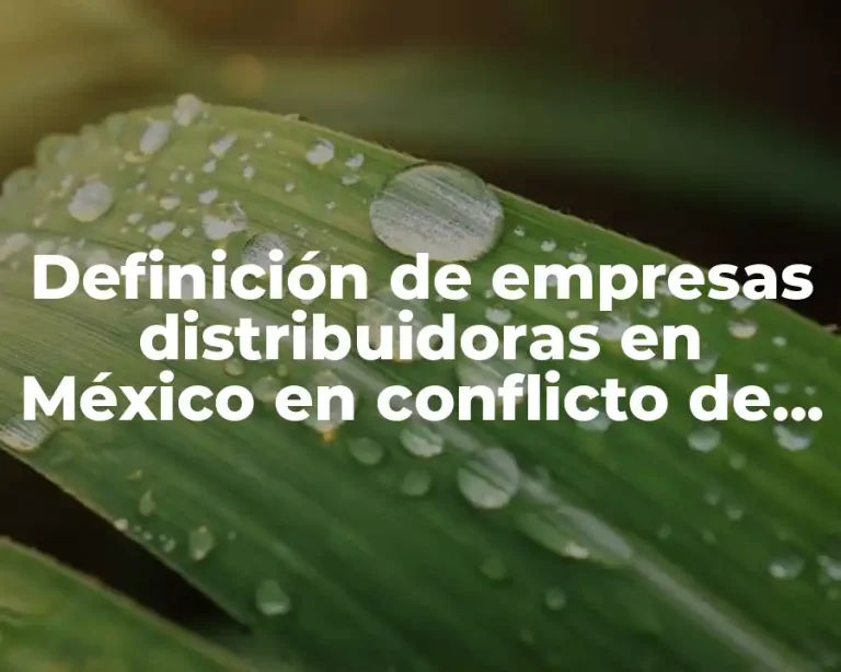 Definición de empresas distribuidoras en México en conflicto de rentabilidad