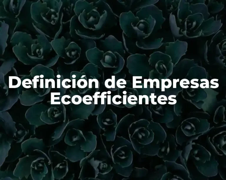Definición de Empresas Ecoefficientes
