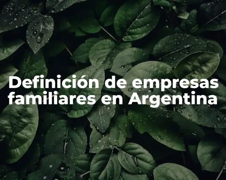 Definición de empresas familiares en Argentina