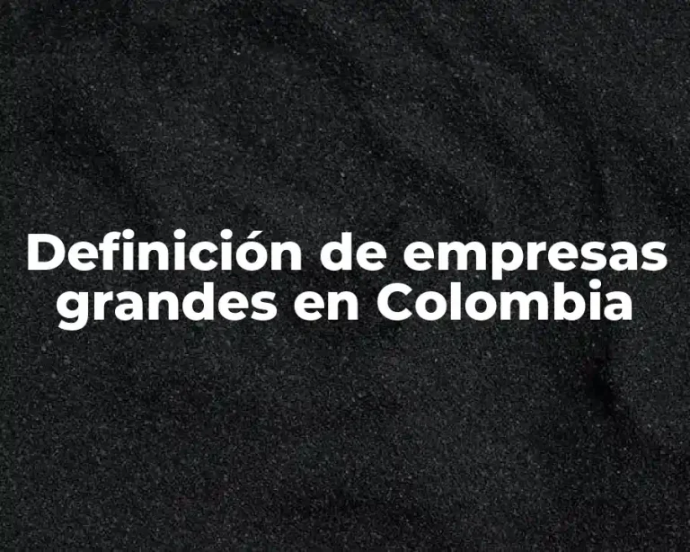 Definición de empresas grandes en Colombia