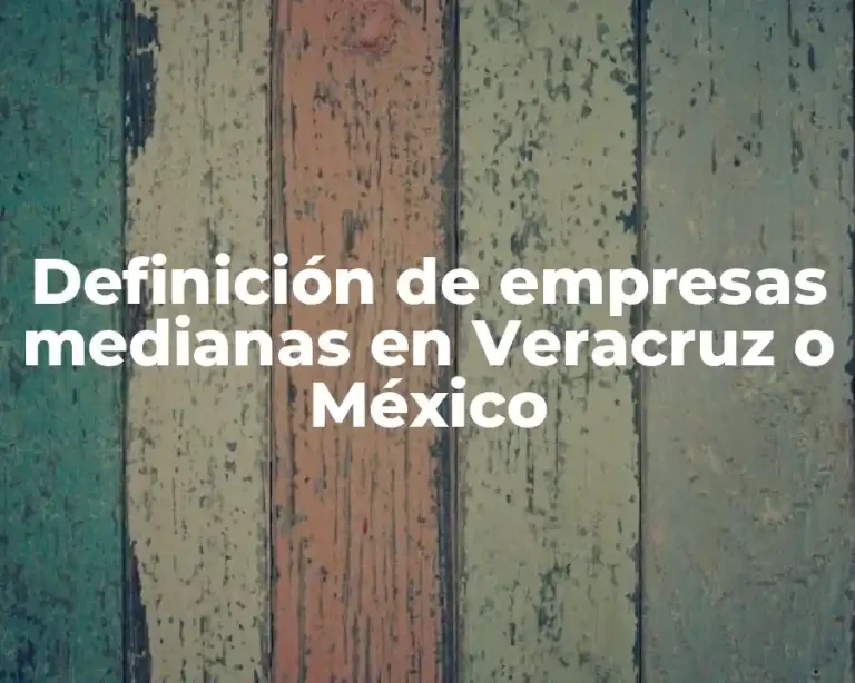 Definición de empresas medianas en Veracruz o México