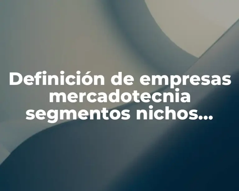 Definición de empresas mercadotecnia segmentos nichos global y local