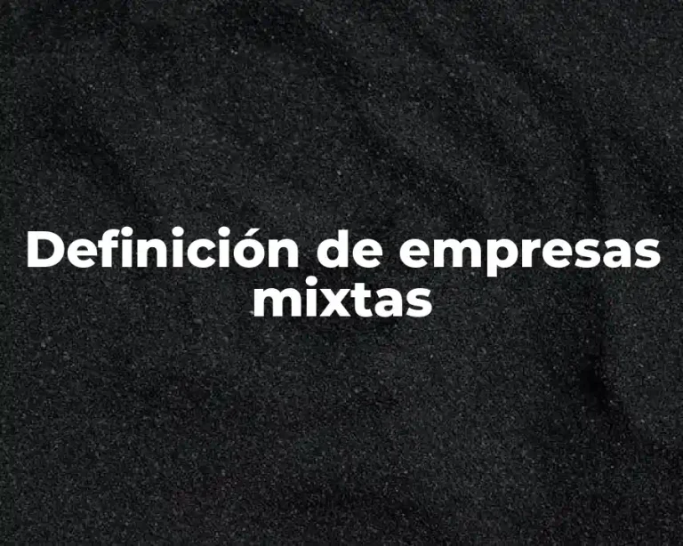 Definición de empresas mixtas