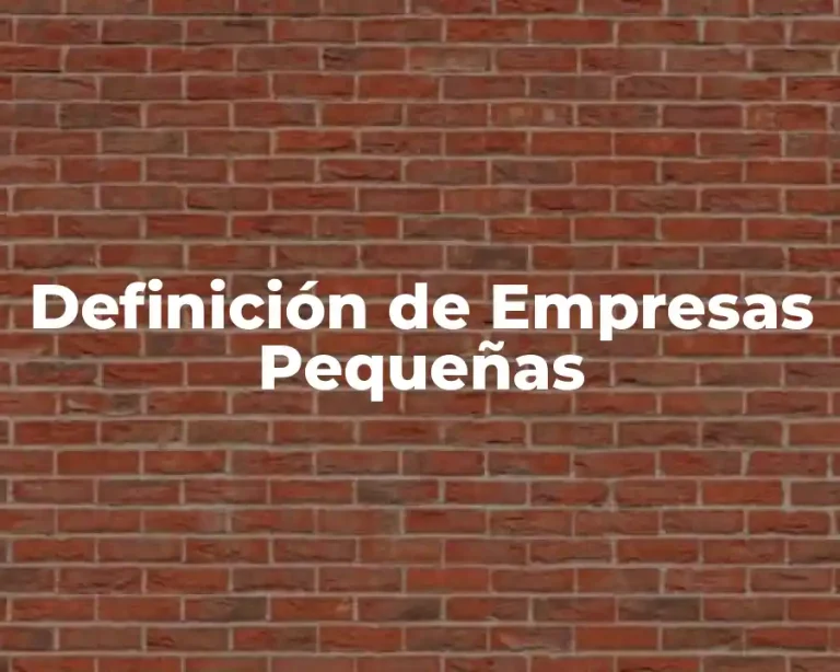Definición de Empresas Pequeñas