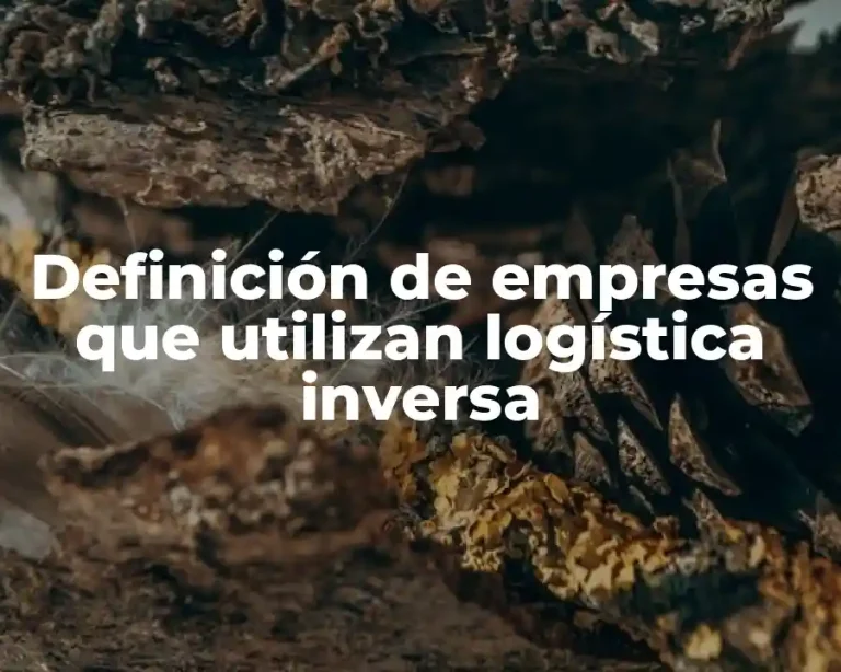 Definición de empresas que utilizan logística inversa
