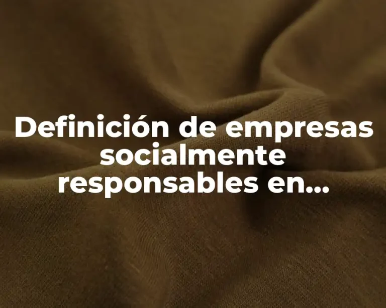 Definición de empresas socialmente responsables en Argentina