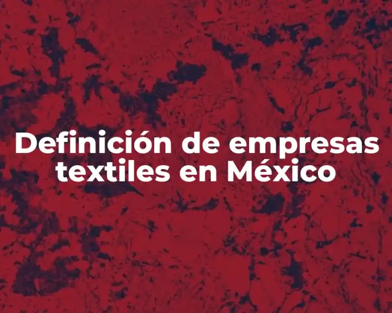 Definición de empresas textiles en México
