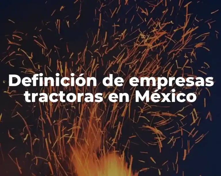 Definición de empresas tractoras en México