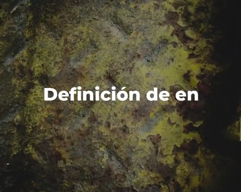 Definición de en