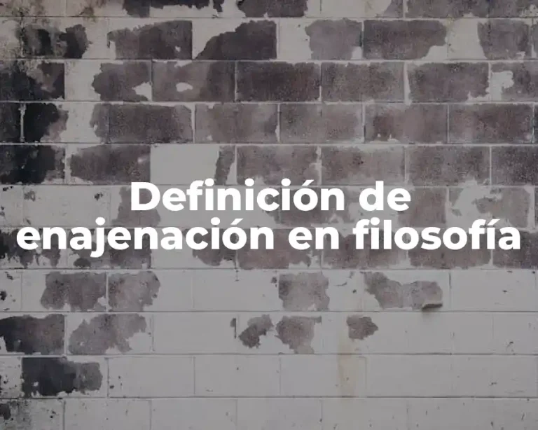 Definición de enajenación en filosofía