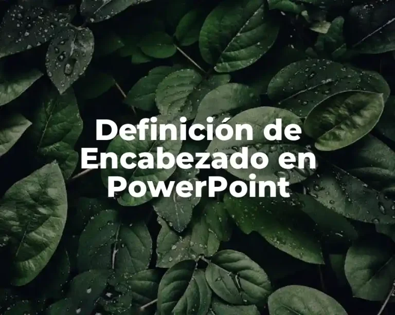 Definición de Encabezado en PowerPoint