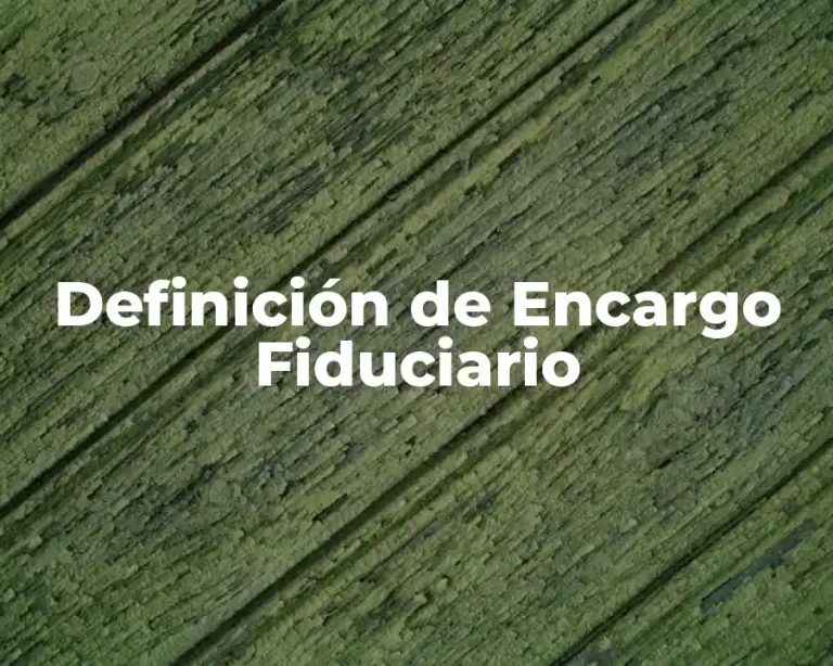 Definición de Encargo Fiduciario