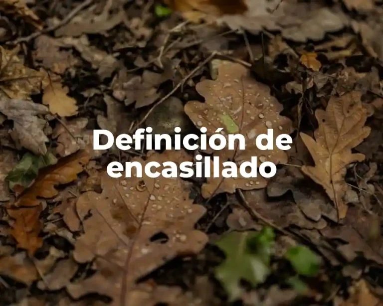 Definición de encasillado