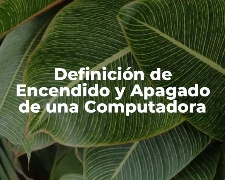 Definición de encendido y apagado de una computadora