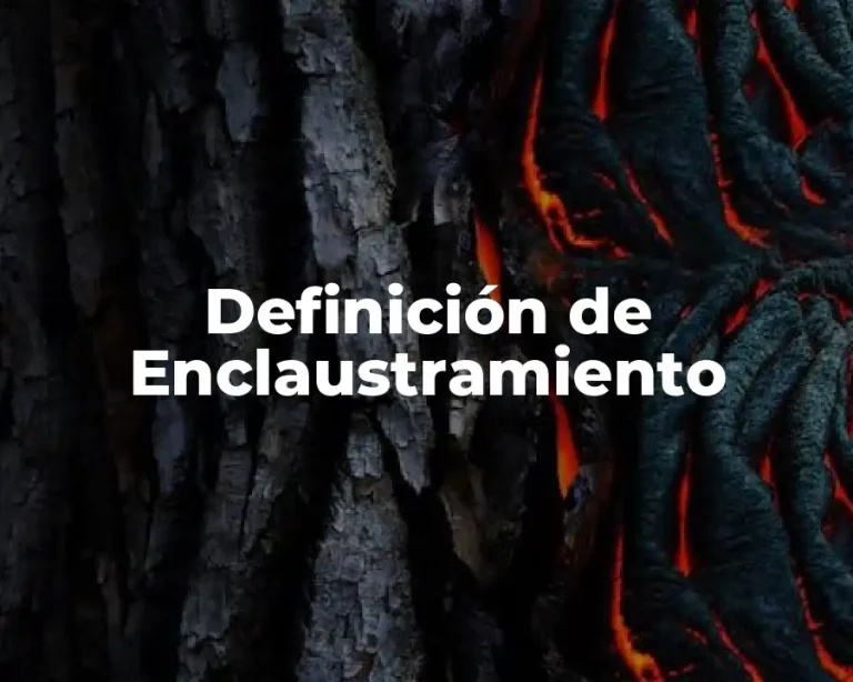 Definición de Enclaustramiento