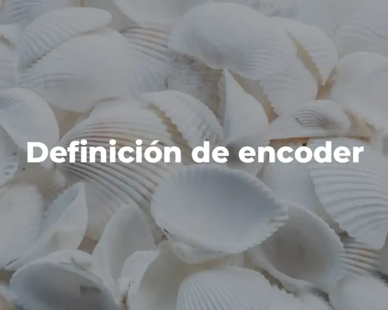 Definición de encoder