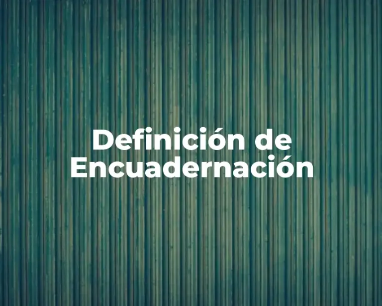 Definición de Encuadernación