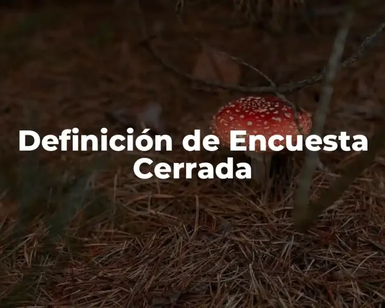 Definición de Encuesta Cerrada