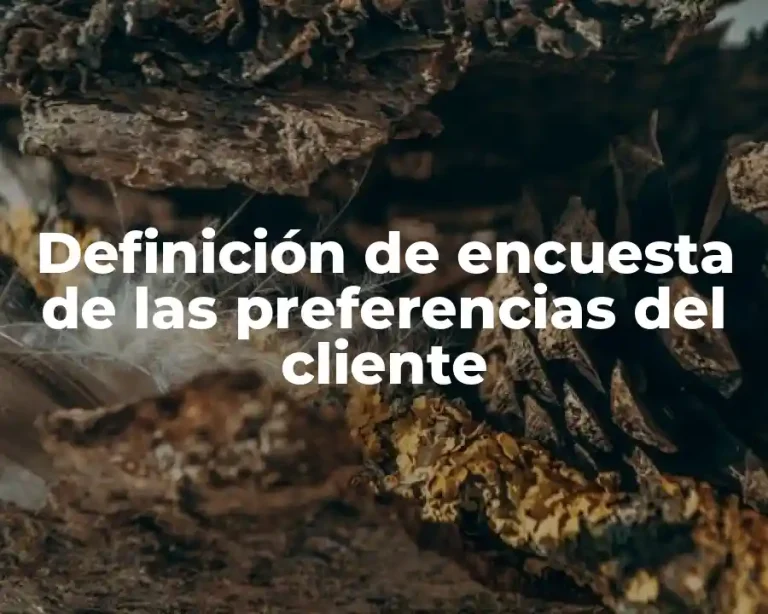 Definición de encuesta de las preferencias del cliente