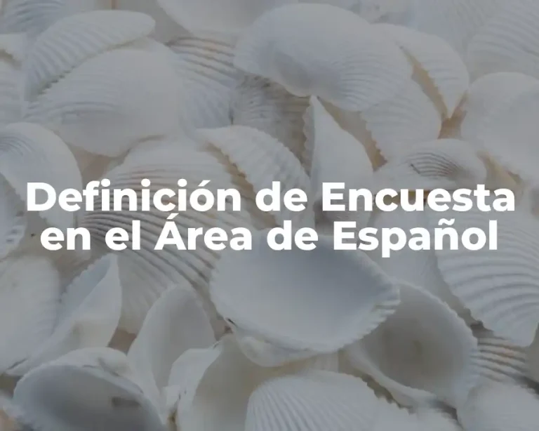 Definición de Encuesta en el Área de Español