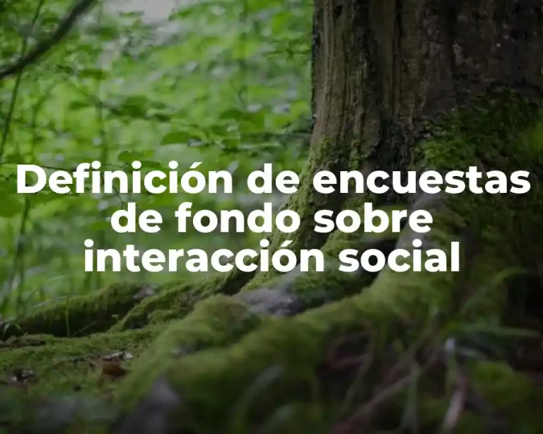 Definición de encuestas de fondo sobre interacción social