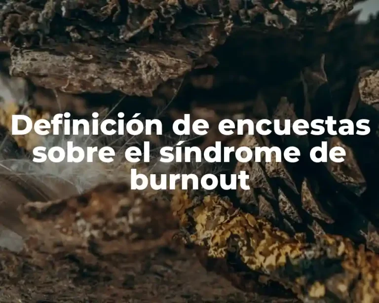 Definición de encuestas sobre el síndrome de burnout