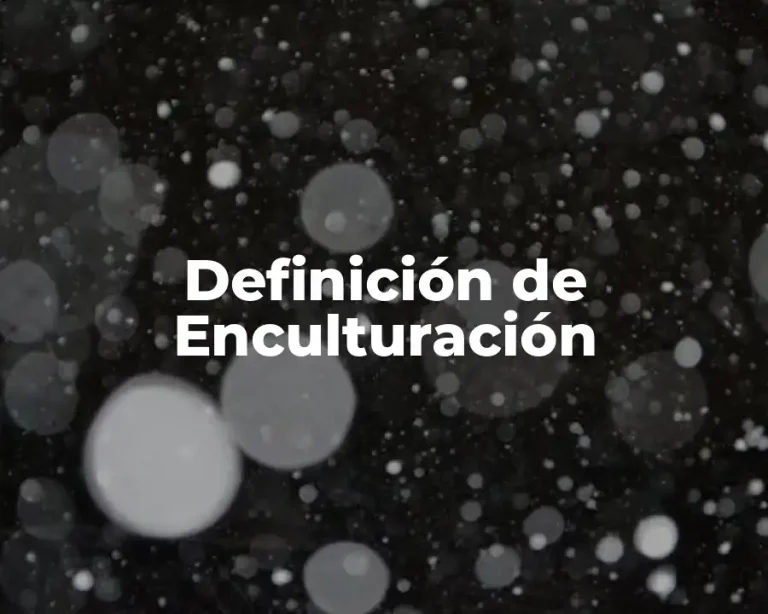 Definición de Enculturación