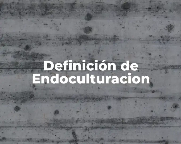 Definición de Endoculturacion