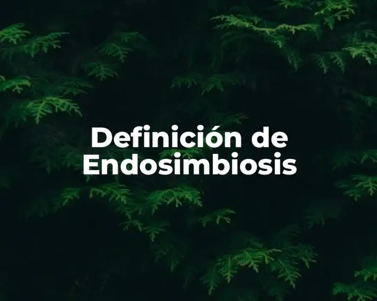Definición de Endosimbiosis
