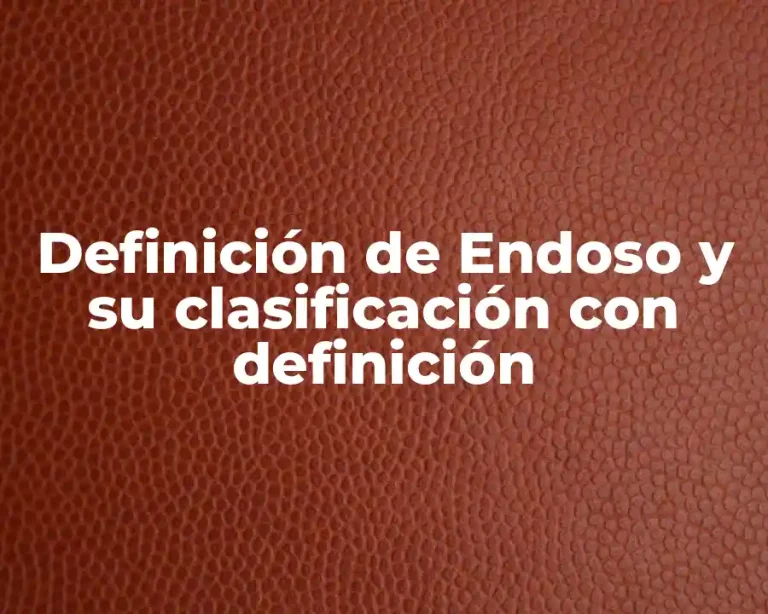 Definición de Endoso y su clasificación con definición