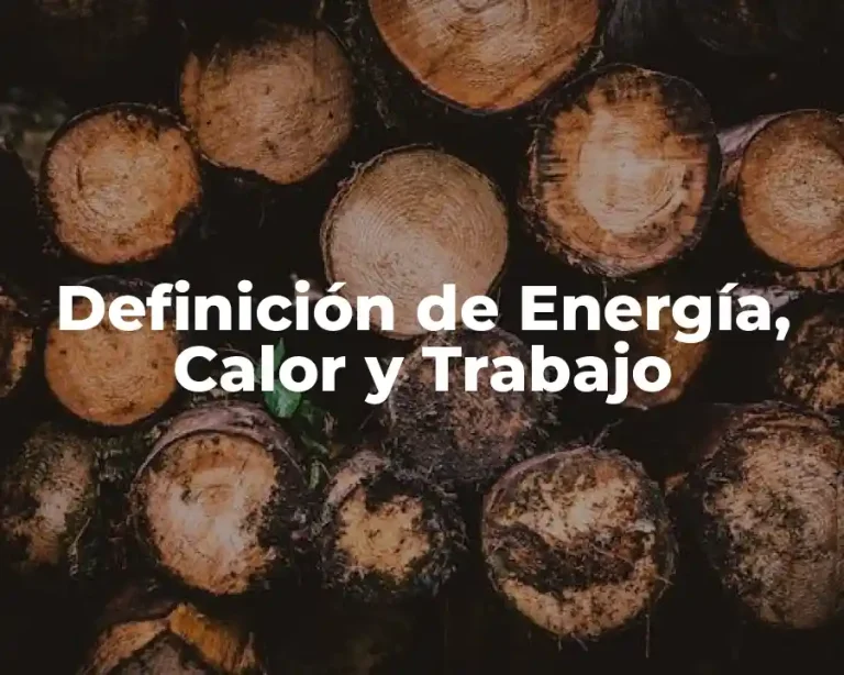 Definición de Energía, Calor y Trabajo