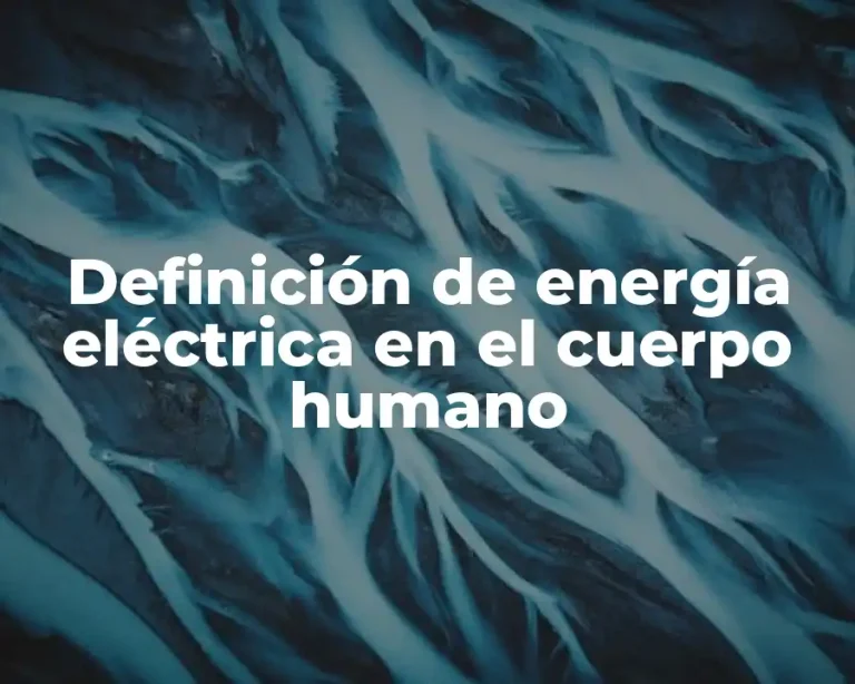 Definición de energía eléctrica en el cuerpo humano