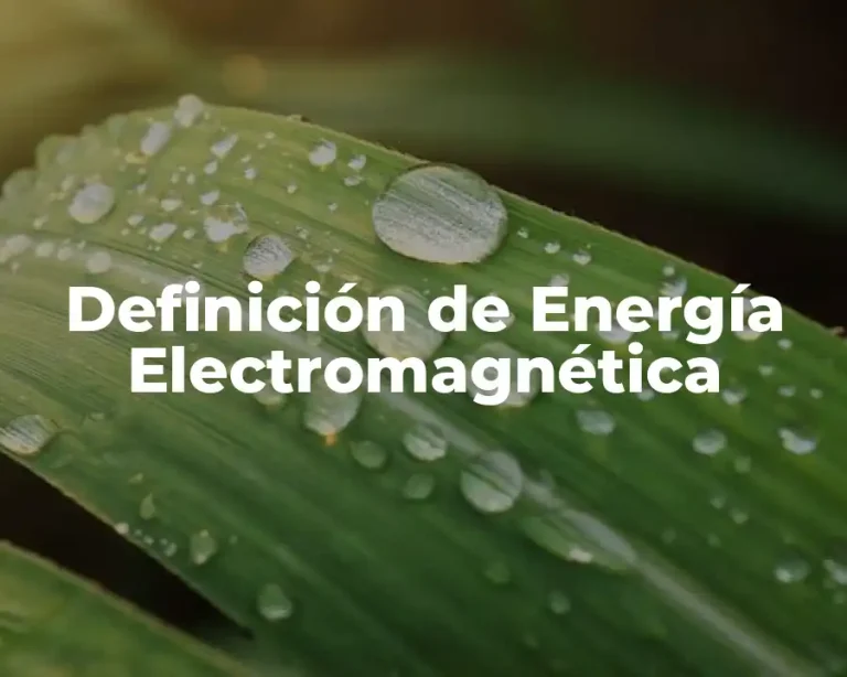 Definición de Energía Electromagnética