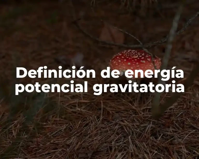 Definición de energía potencial gravitatoria