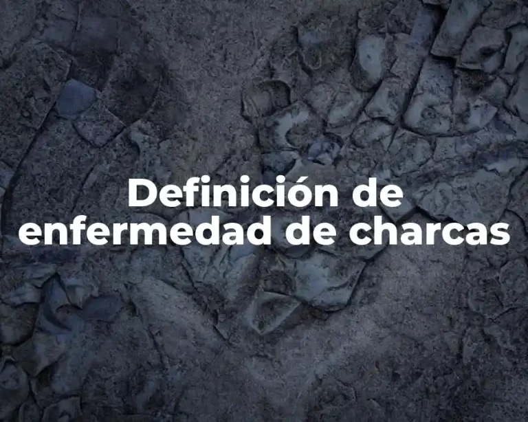 Definición de enfermedad de charcas