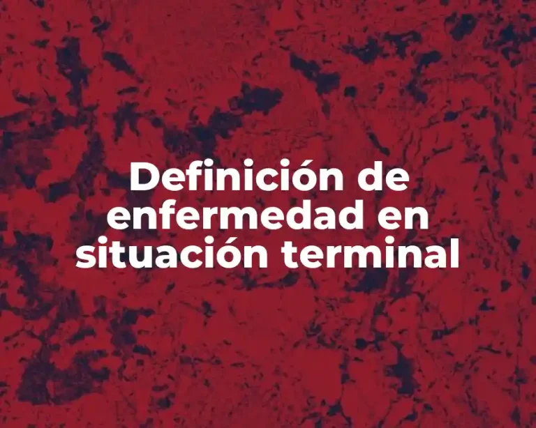 Definición de enfermedad en situación terminal