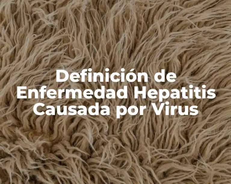 Definición de Enfermedad Hepatitis Causada por Virus