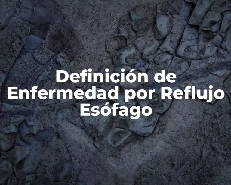Definición de Enfermedad por Reflujo Esófago