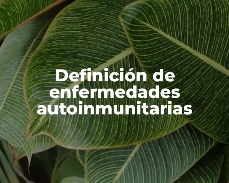 Definición de enfermedades autoinmunitarias