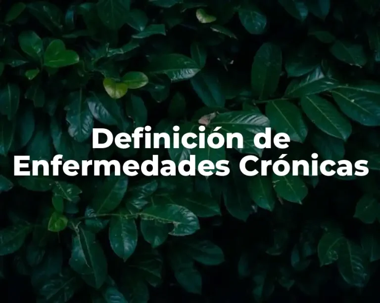 Definición de Enfermedades Crónicas