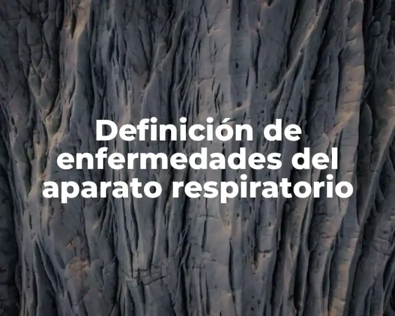 Definición de enfermedades del aparato respiratorio