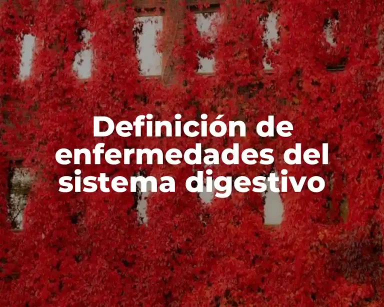 Definición de enfermedades del sistema digestivo