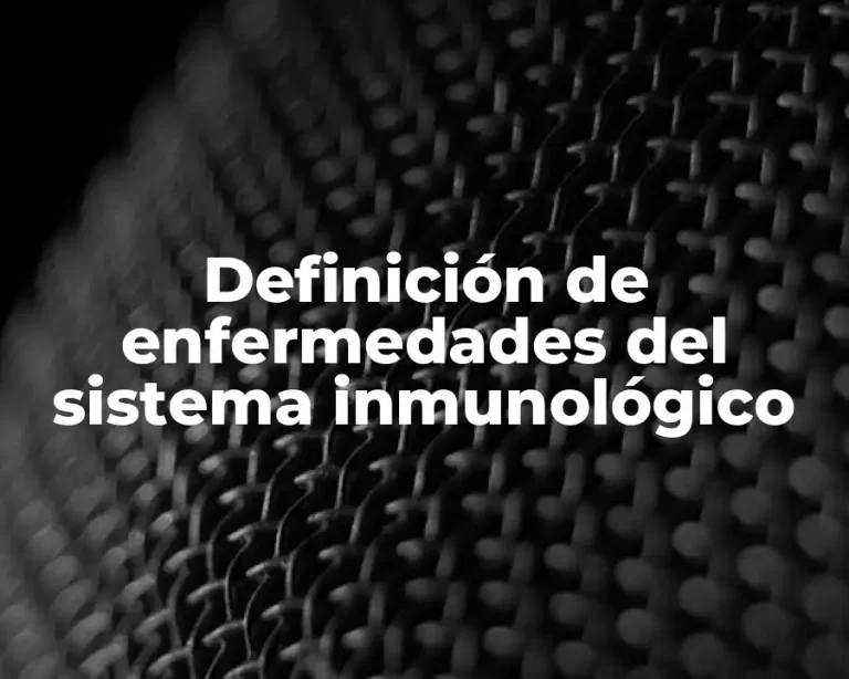 Definición de enfermedades del sistema inmunológico