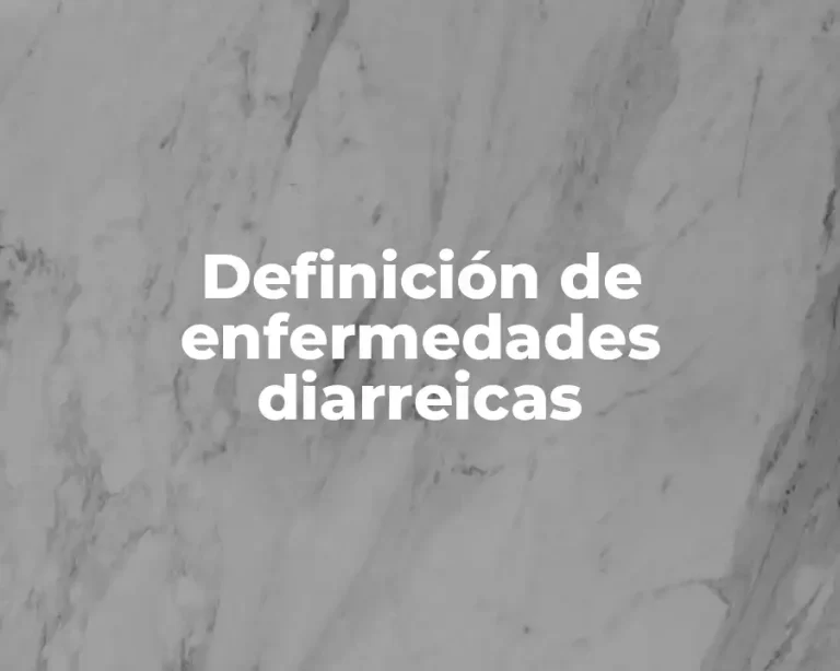 Definición de enfermedades diarreicas