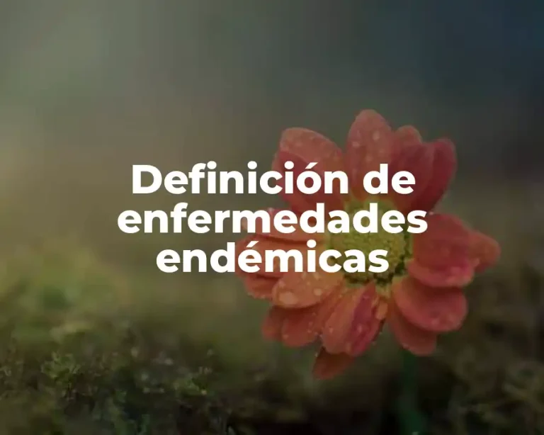 Definición de enfermedades endémicas