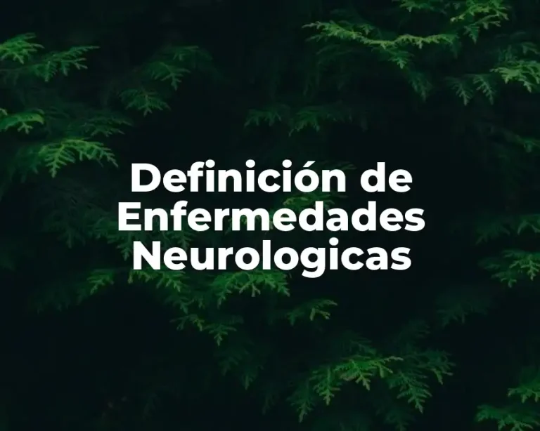 Definición de Enfermedades Neurologicas