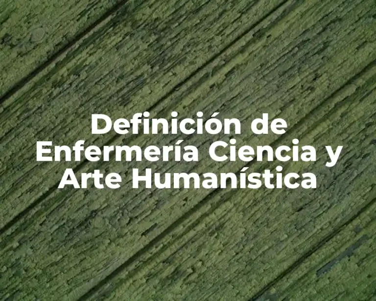 Definición de Enfermería Ciencia y Arte Humanística