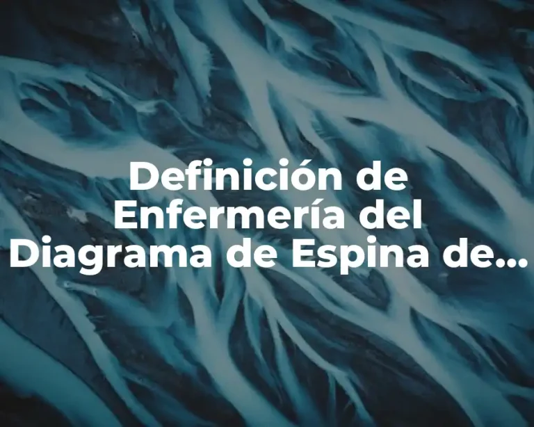 Definición de Enfermería del Diagrama de Espina de Pez