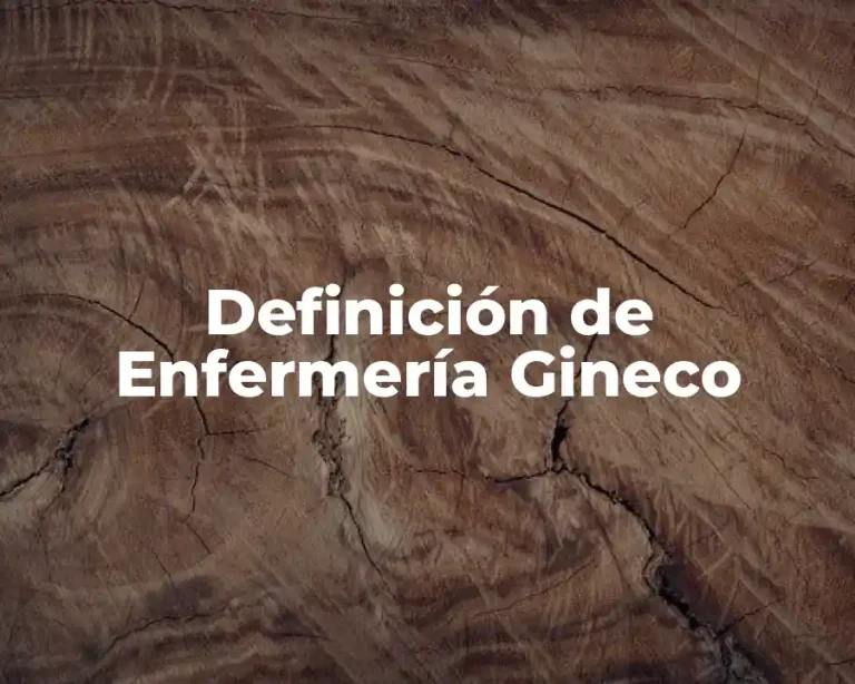Definición de Enfermería Gineco