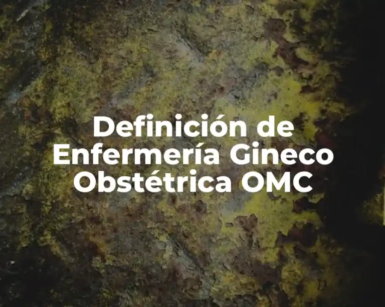 Definición de Enfermería Gineco Obstétrica OMC
